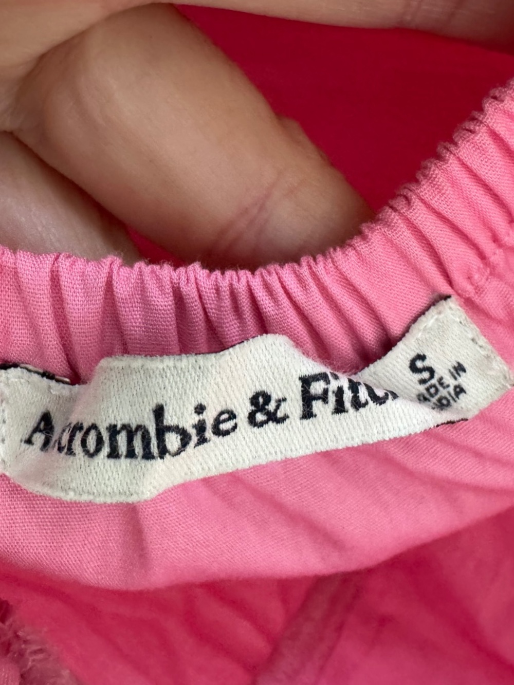 Abercrombie and Fitch Maxi tiered Cotton Dress Pink S - Picture 6 of 8